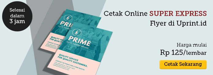 Promosi cetak flyer online cepat dengan harga Rp 125/lembar di Uprint.id